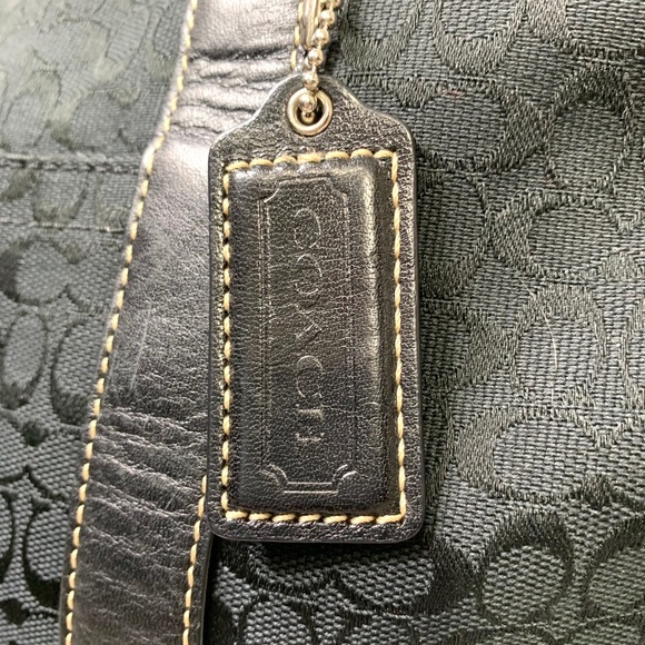 Coach Voyage Signature Logo Tote in Black - Picture 8 of 10